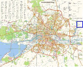 mapa de Kaliningrado