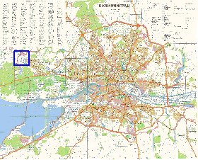 mapa de Kaliningrado