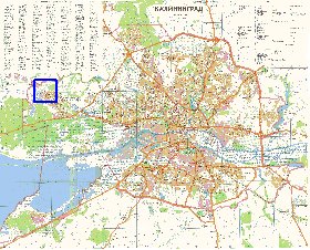 mapa de Kaliningrado