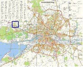 mapa de Kaliningrado