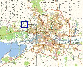 mapa de Kaliningrado