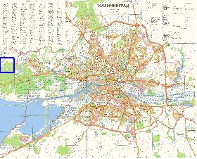 mapa de Kaliningrado