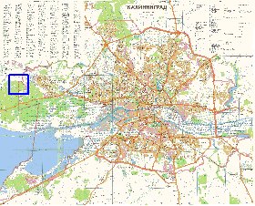 mapa de Kaliningrado