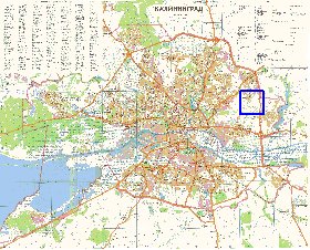 mapa de Kaliningrado