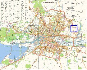 mapa de Kaliningrado