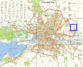 mapa de Kaliningrado