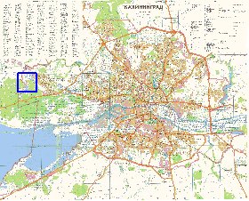 mapa de Kaliningrado