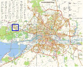 mapa de Kaliningrado