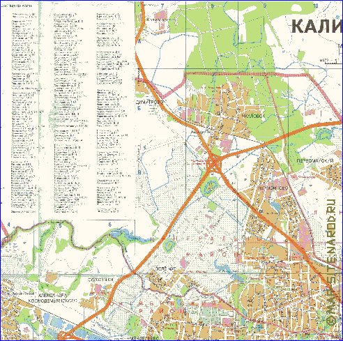 mapa de Kaliningrado