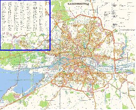 mapa de Kaliningrado