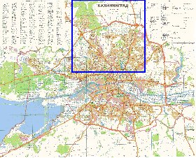 mapa de Kaliningrado