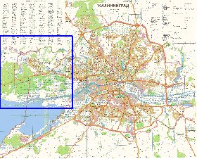 mapa de Kaliningrado