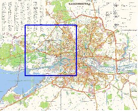 mapa de Kaliningrado