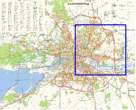 mapa de Kaliningrado