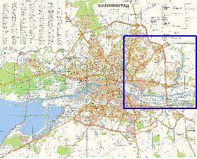 mapa de Kaliningrado