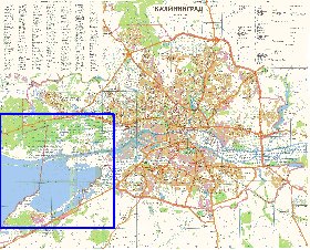 mapa de Kaliningrado