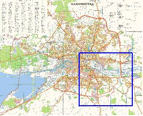 mapa de Kaliningrado