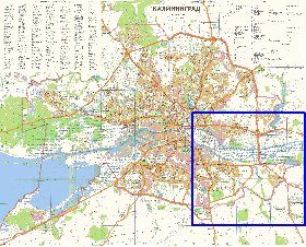 mapa de Kaliningrado