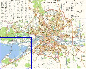 mapa de Kaliningrado