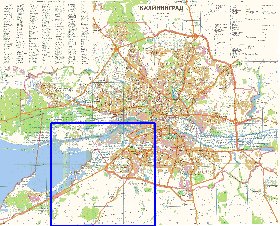 mapa de Kaliningrado