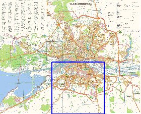 mapa de Kaliningrado