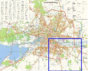 mapa de Kaliningrado