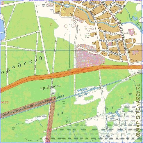 mapa de Kaliningrado