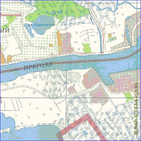 mapa de Kaliningrado