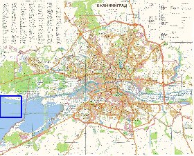 mapa de Kaliningrado