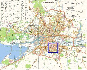 mapa de Kaliningrado