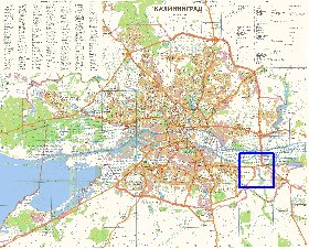 mapa de Kaliningrado