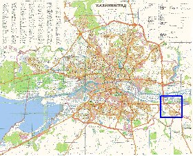 mapa de Kaliningrado