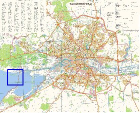 mapa de Kaliningrado