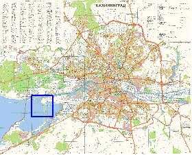 mapa de Kaliningrado