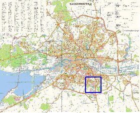 mapa de Kaliningrado