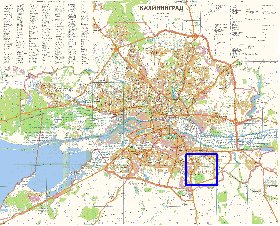 mapa de Kaliningrado