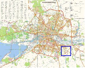 mapa de Kaliningrado