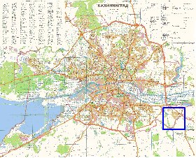 mapa de Kaliningrado