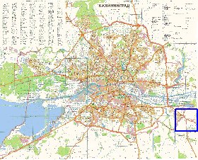 mapa de Kaliningrado