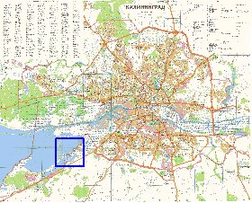 mapa de Kaliningrado