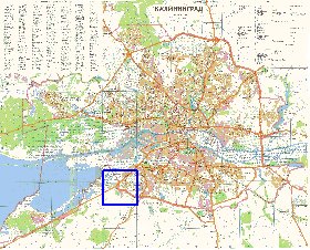 mapa de Kaliningrado