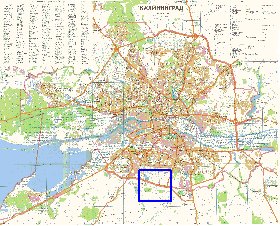 mapa de Kaliningrado