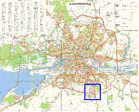 mapa de Kaliningrado