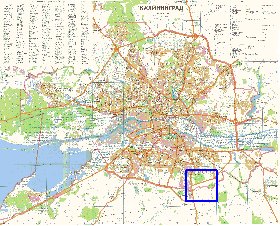 mapa de Kaliningrado