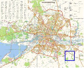 mapa de Kaliningrado