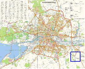 mapa de Kaliningrado