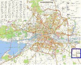 mapa de Kaliningrado