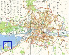 mapa de Kaliningrado