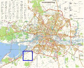 mapa de Kaliningrado