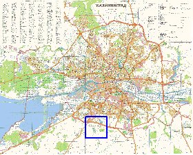 mapa de Kaliningrado